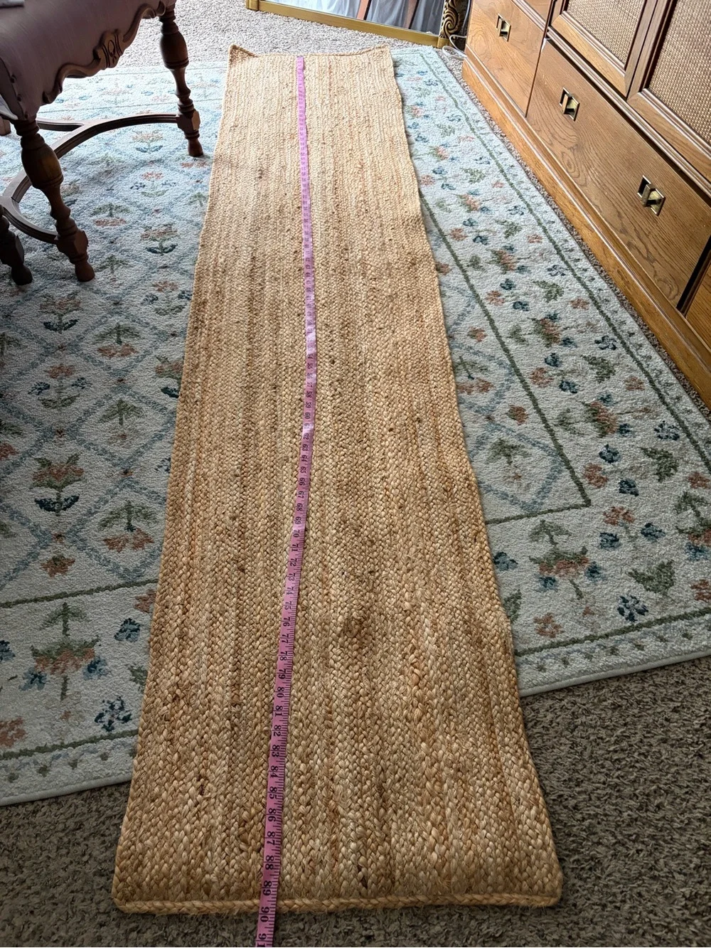 Hearth & Hand Natural Jute Braided Table Runner - Natural 90x20